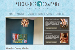 Alexander and Company Salon Spa Website Development